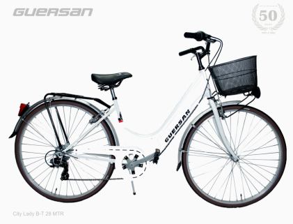 Bicicleta GUERSAN Lady Bike B-T 28 6VEL branca