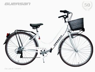 Bicicleta GUERSAN Lady Bike B-T 28 6VEL branca